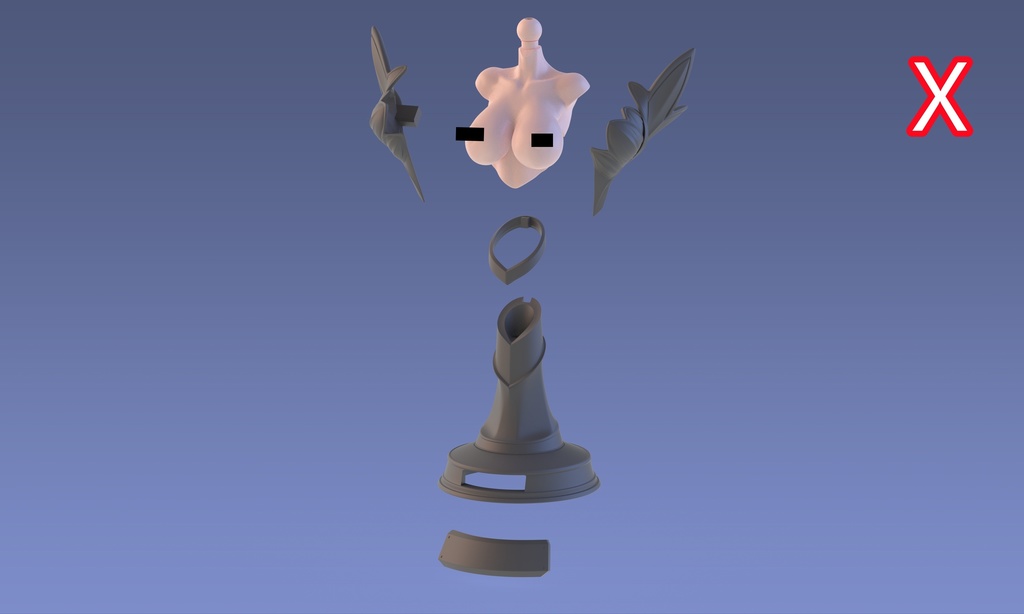 「チェス型トルソー」1/12汎用展示ツール