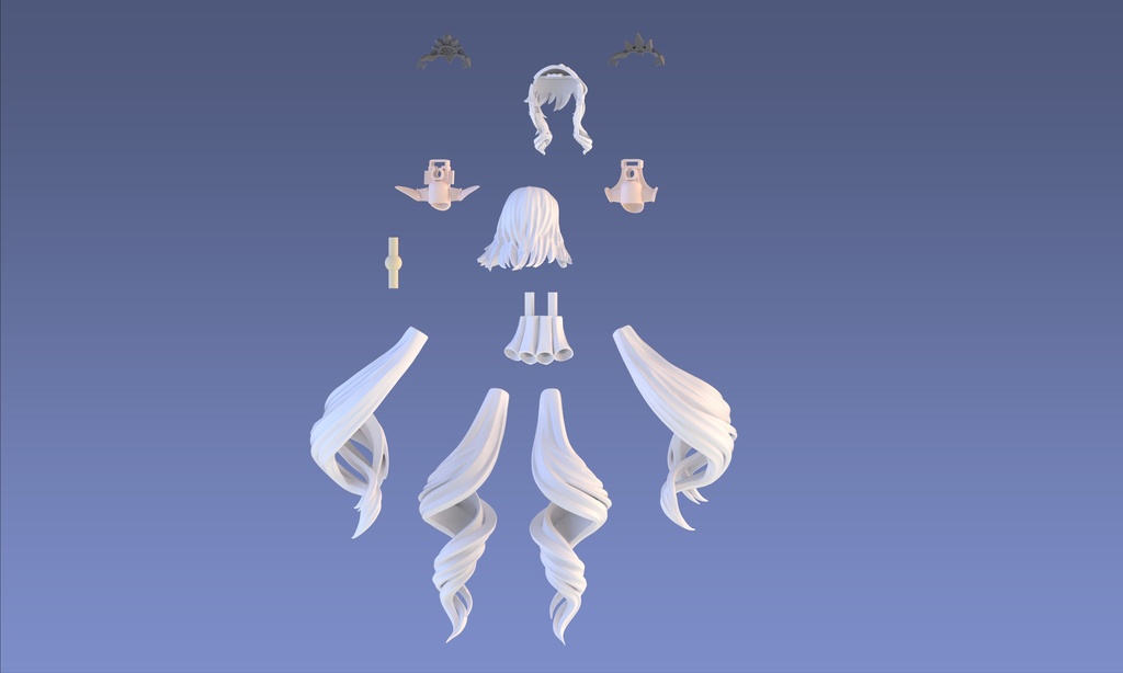 1/12 ヘッドパーツセット「ロイヤルヘアスタイル」