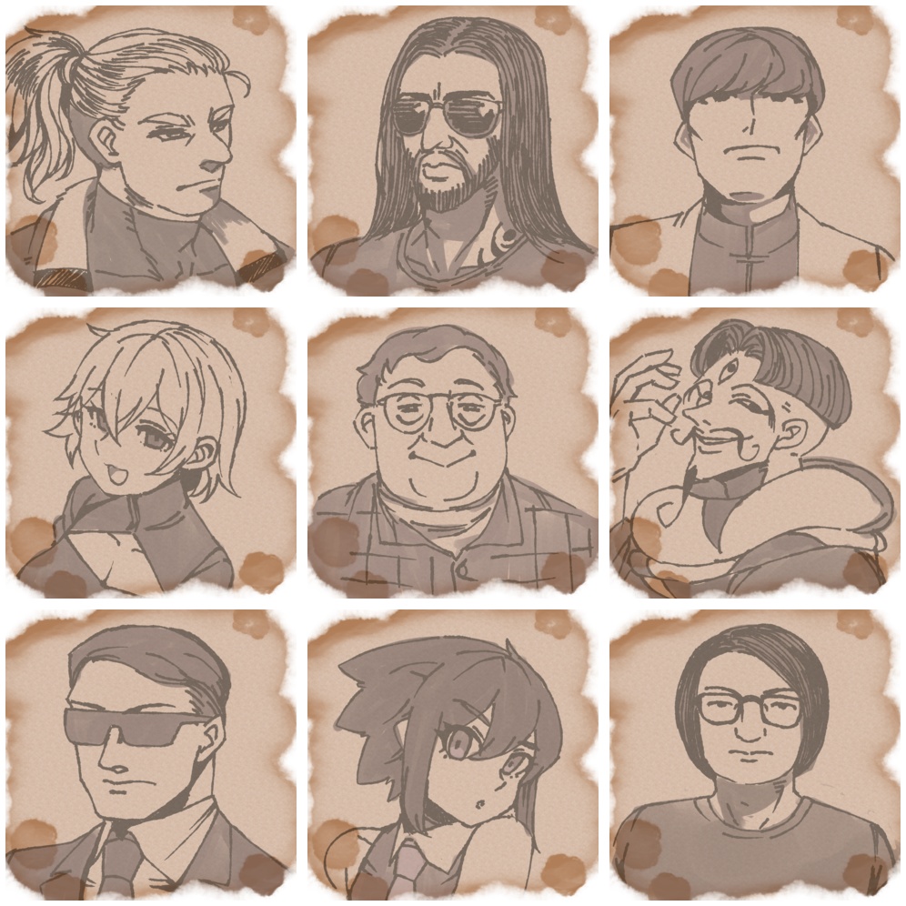 TRPG、ゲームなどに使える立ち絵50枚セット