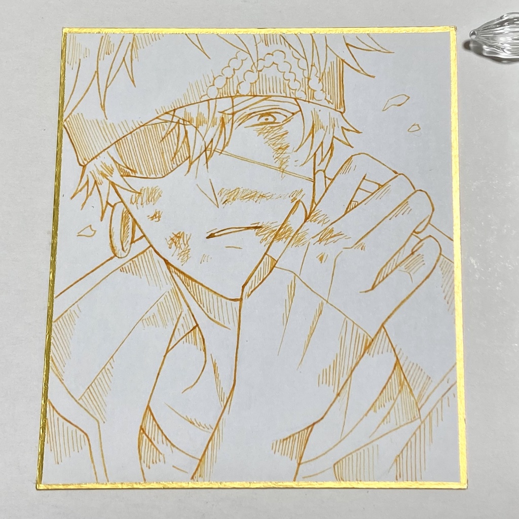 手書きミニ色紙　ラビ②