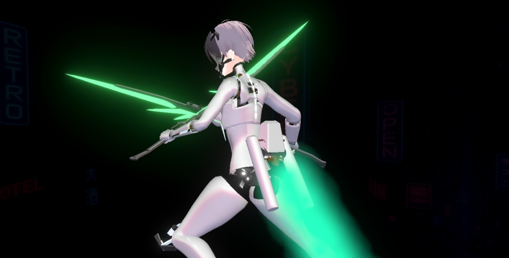 【VRChat】サイバー風武器セット