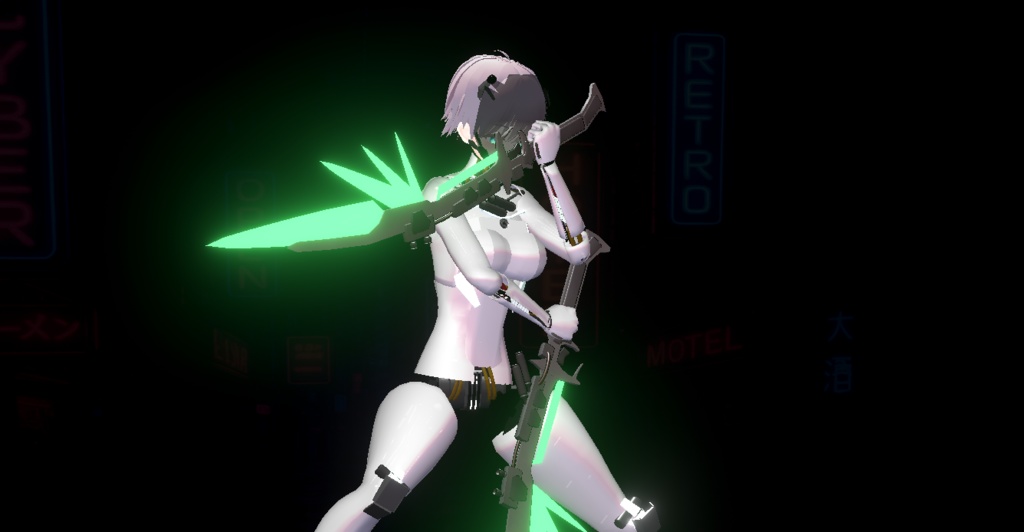 【VRChat】サイバー風武器セット