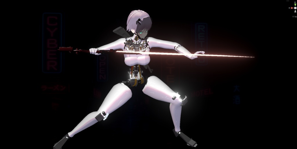 【VRChat】サイバー風武器セット