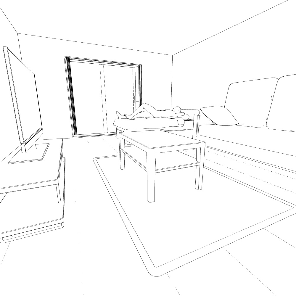 3Dよくあるワンルーム内観(CLIPSTUDIOPAINT用)