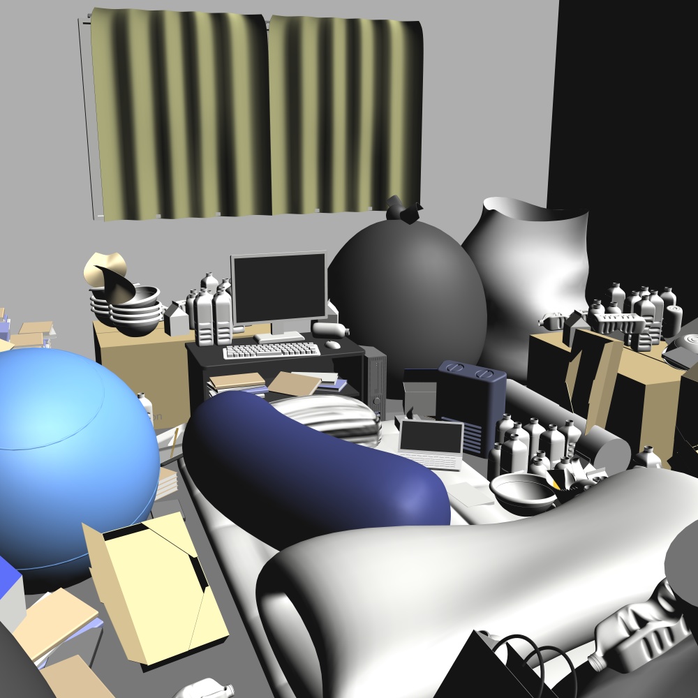 3Dニートの汚部屋 内観(CLIPSTUDIOPAINT用)