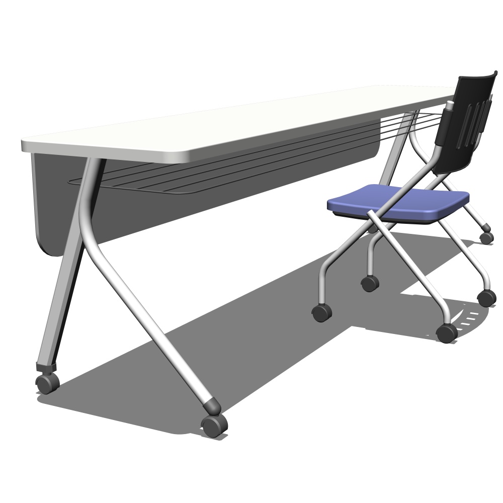 3D長机と椅子(CLIPSTUDIOPAINT用)