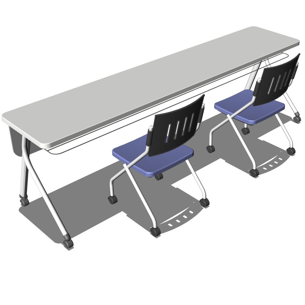 3D長机と椅子(CLIPSTUDIOPAINT用)