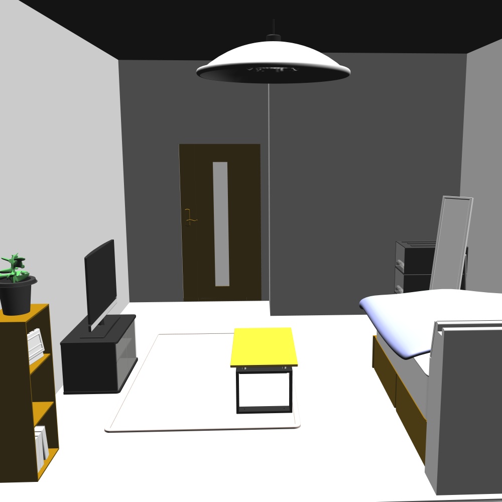 3Dよくあるワンルーム内観2(CLIPSTUDIOPAINT用)