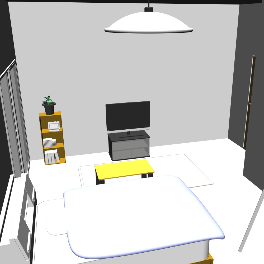 3Dよくあるワンルーム内観2(CLIPSTUDIOPAINT用)