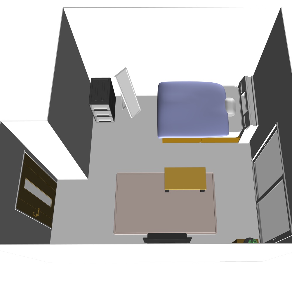 3Dよくあるワンルーム内観2(CLIPSTUDIOPAINT用)