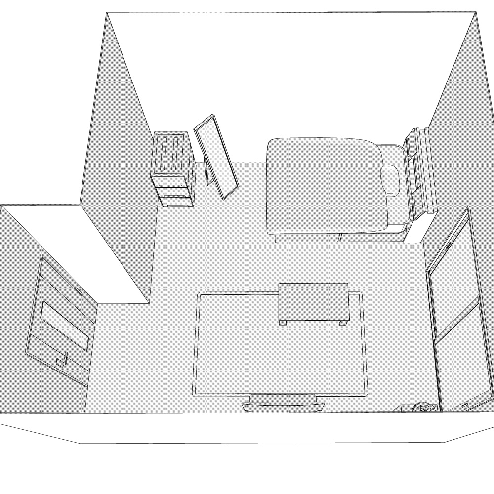 3Dよくあるワンルーム内観2(CLIPSTUDIOPAINT用)
