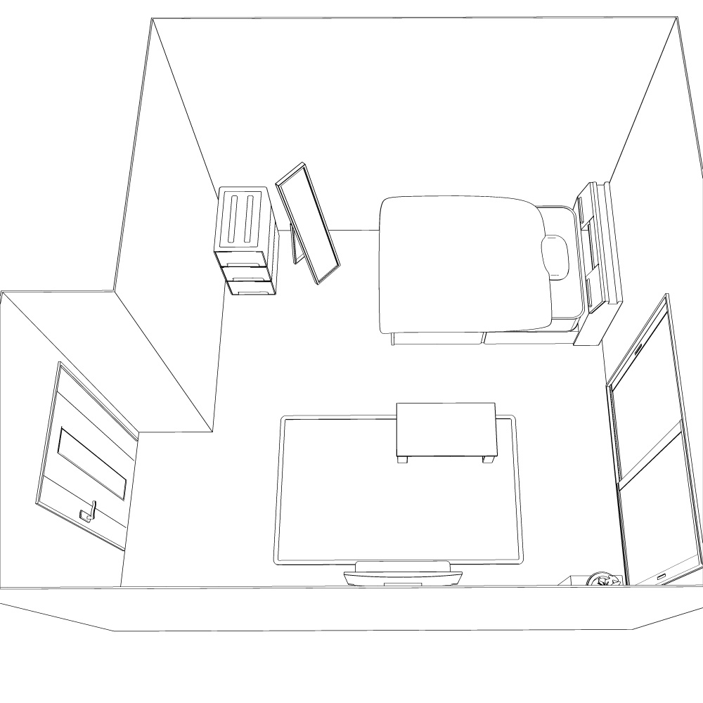 3Dよくあるワンルーム内観2(CLIPSTUDIOPAINT用)