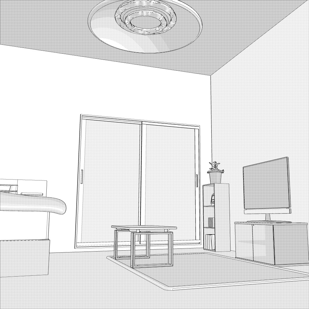 3Dよくあるワンルーム内観2(CLIPSTUDIOPAINT用)