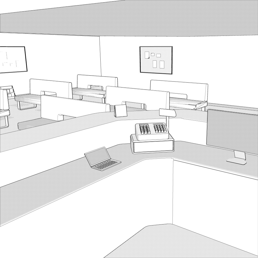 3D待合室・病院受付(CLIPSTUDIOPAINT用)