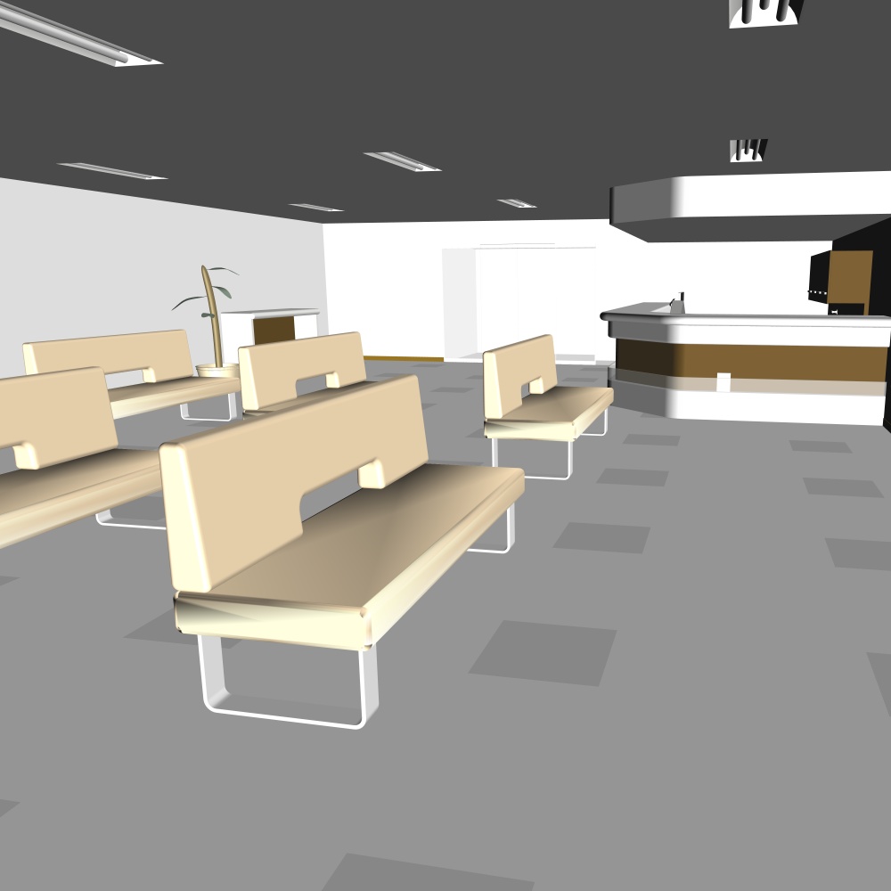 3D待合室・病院受付(CLIPSTUDIOPAINT用)