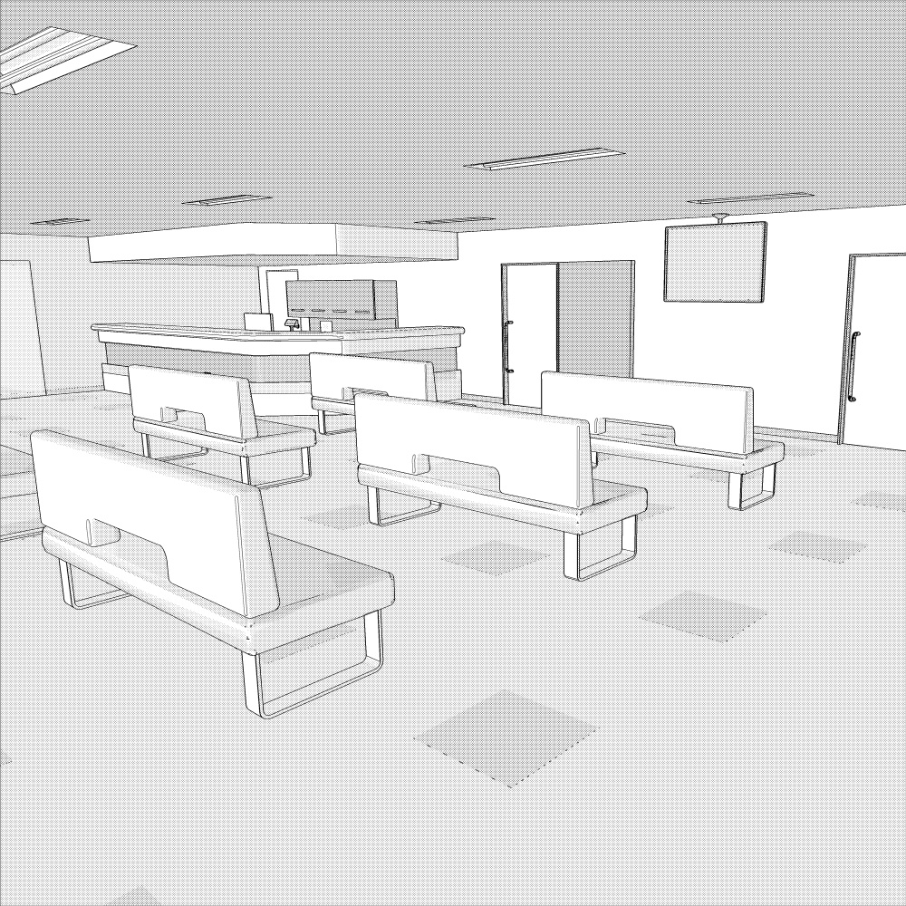 3D待合室・病院受付(CLIPSTUDIOPAINT用)