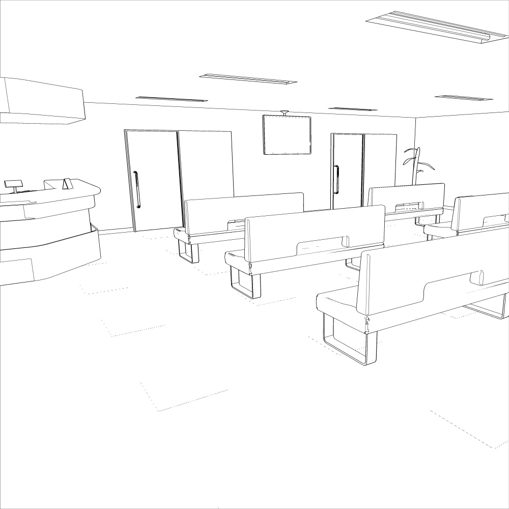 3D待合室・病院受付(CLIPSTUDIOPAINT用)