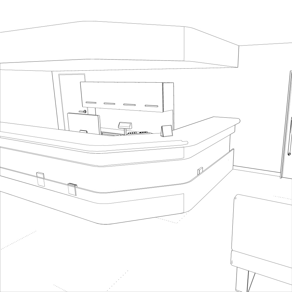 3D待合室・病院受付(CLIPSTUDIOPAINT用)