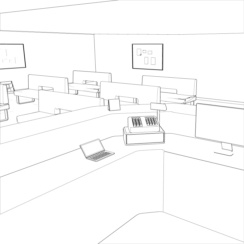 3D待合室・病院受付(CLIPSTUDIOPAINT用)