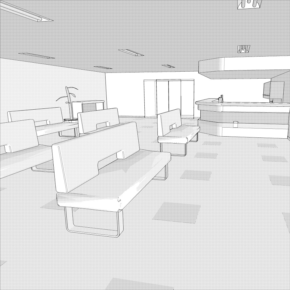 3D待合室・病院受付(CLIPSTUDIOPAINT用)