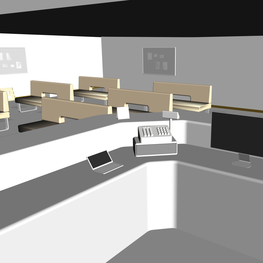 3D待合室・病院受付(CLIPSTUDIOPAINT用)