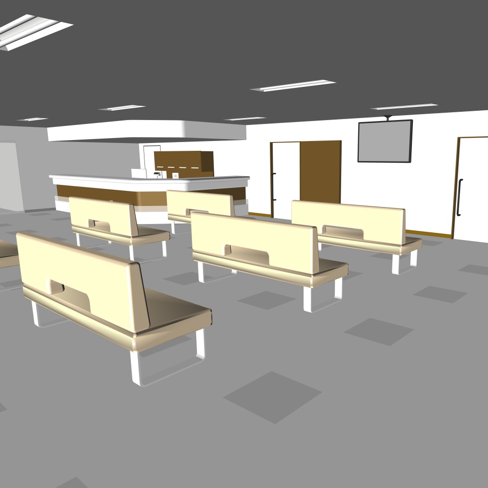 3D待合室・病院受付(CLIPSTUDIOPAINT用)