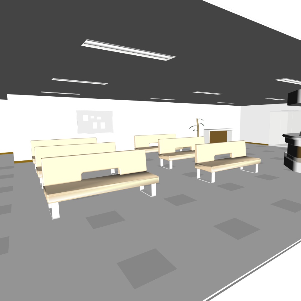 3D待合室・病院受付(CLIPSTUDIOPAINT用)