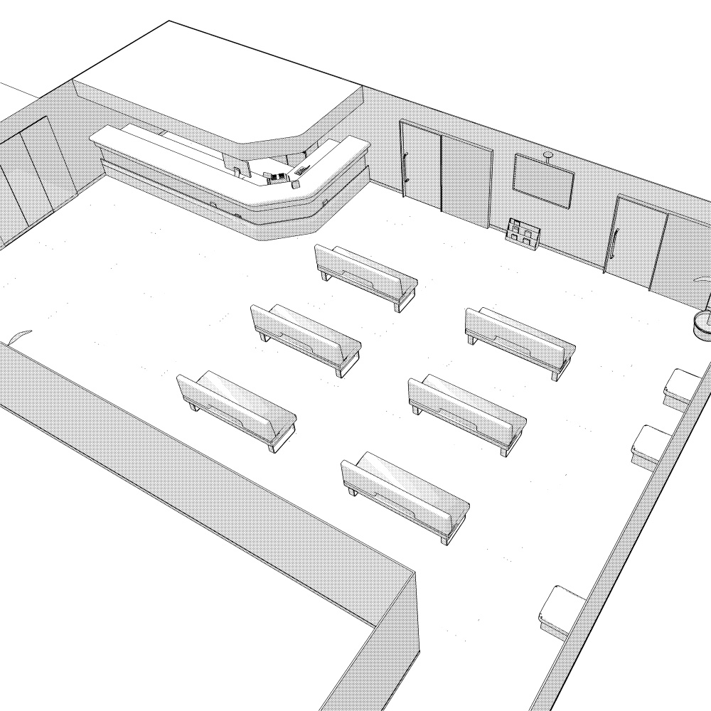 3D待合室・病院受付(CLIPSTUDIOPAINT用)