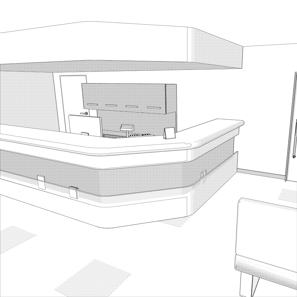 3D待合室・病院受付(CLIPSTUDIOPAINT用)