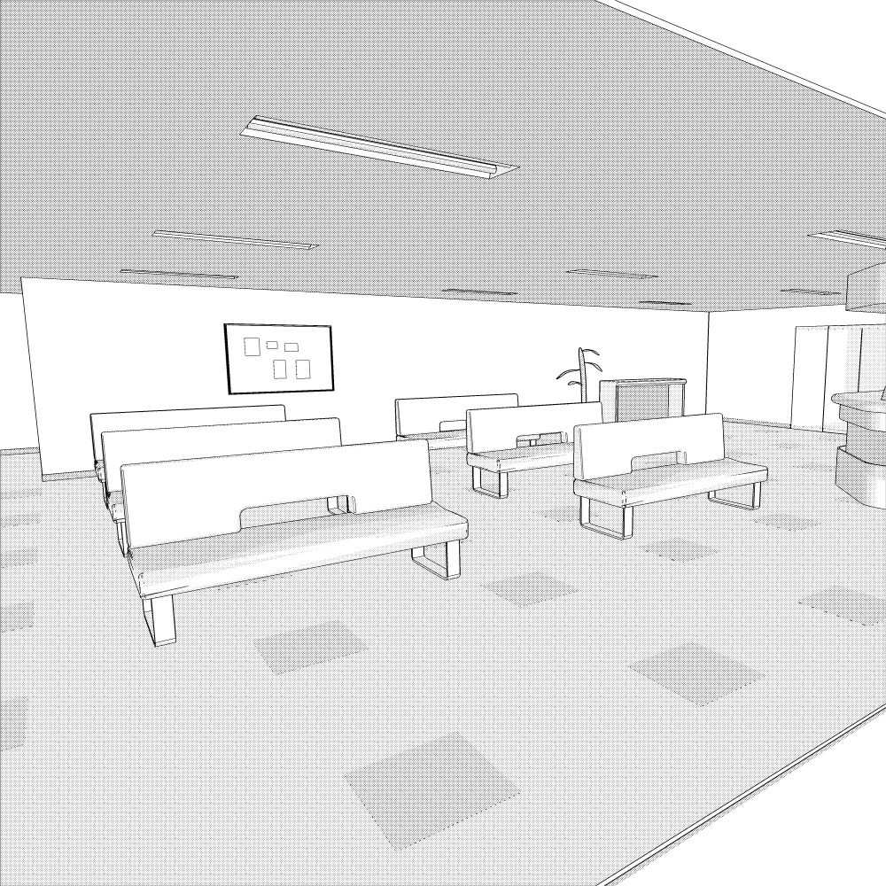 3D待合室・病院受付(CLIPSTUDIOPAINT用)