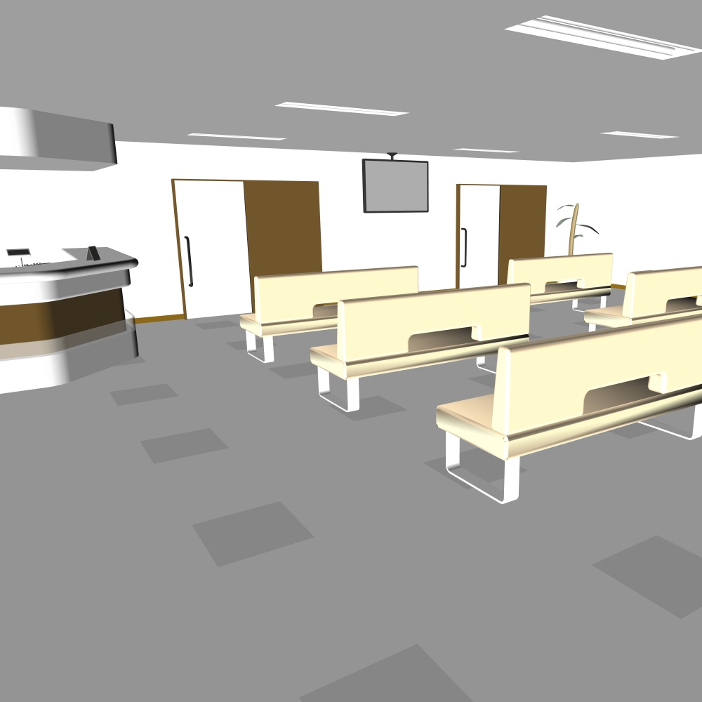 3D待合室・病院受付(CLIPSTUDIOPAINT用)