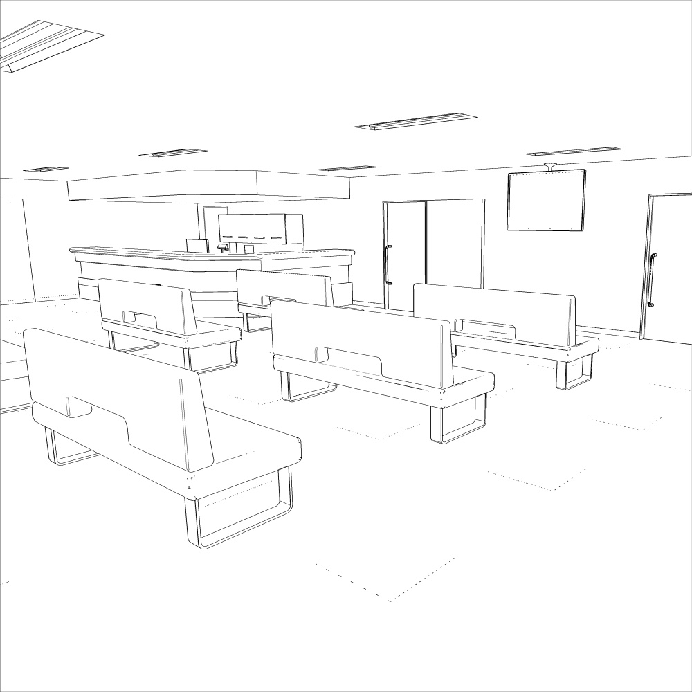 3D待合室・病院受付(CLIPSTUDIOPAINT用)