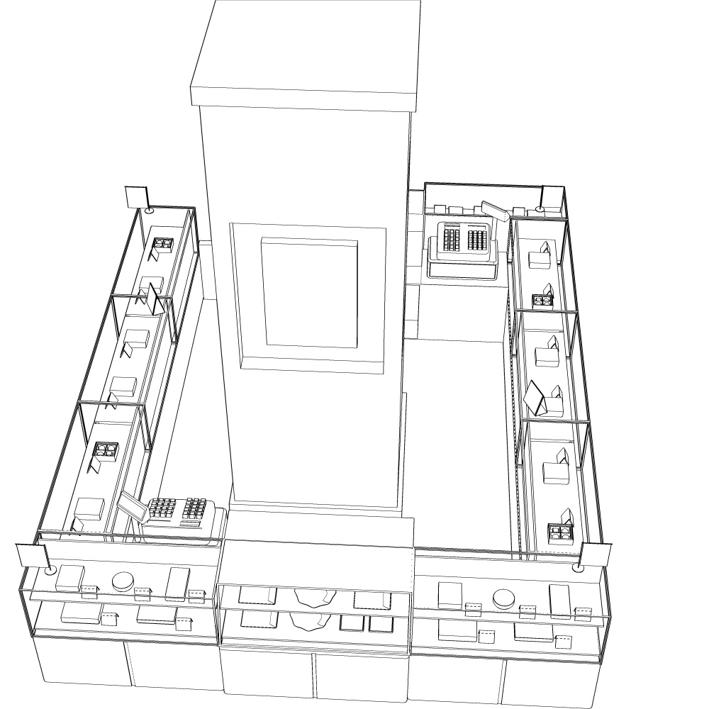 3Dデパート・食品売り場(CLIPSTUDIOPAINT用)