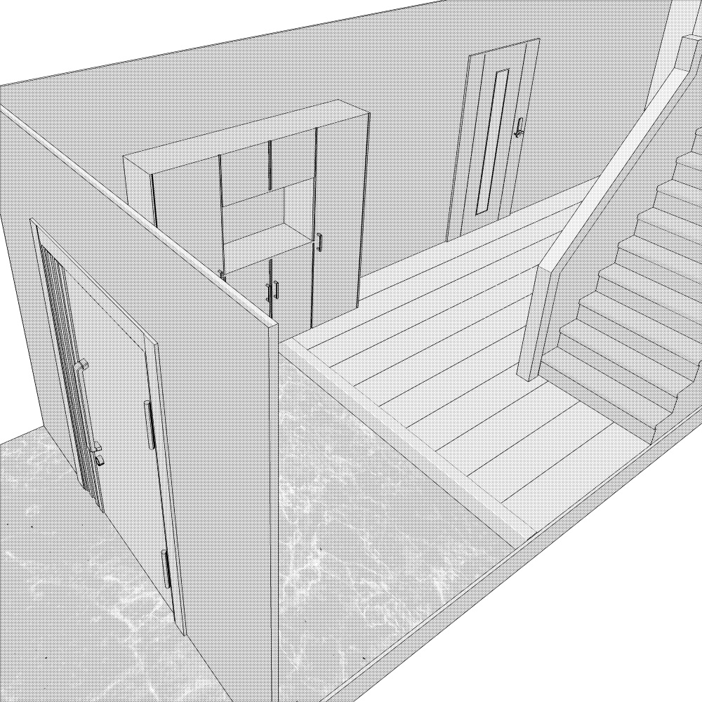 3D戸建ての玄関(CLIPSTUDIOPAINT用)