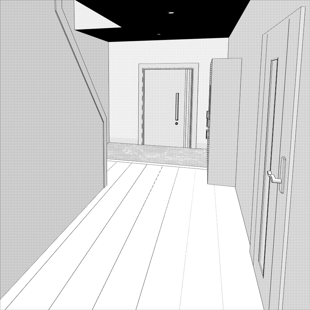 3D戸建ての玄関(CLIPSTUDIOPAINT用)