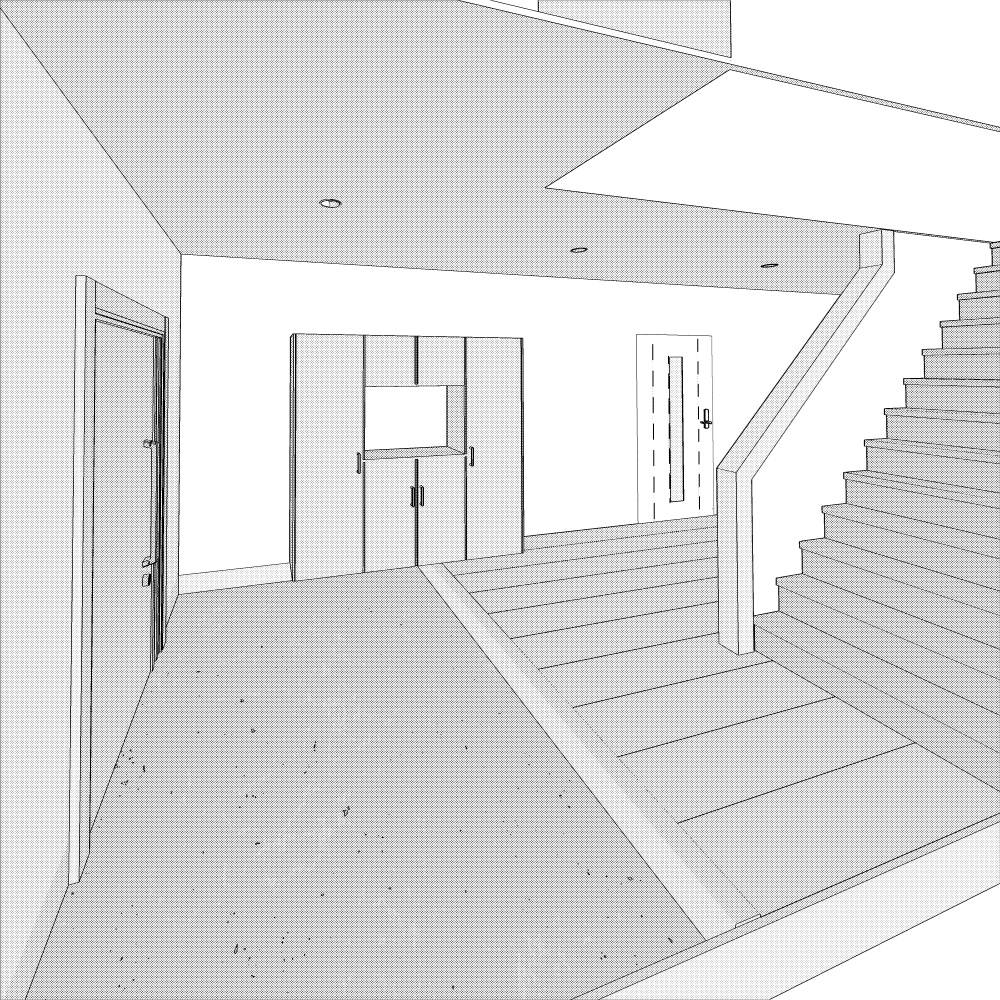 3D戸建ての玄関(CLIPSTUDIOPAINT用)