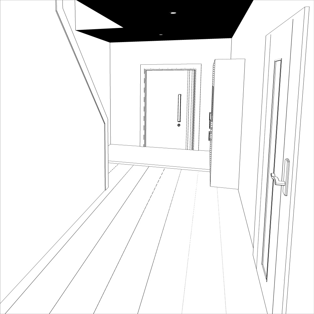 3D戸建ての玄関(CLIPSTUDIOPAINT用)
