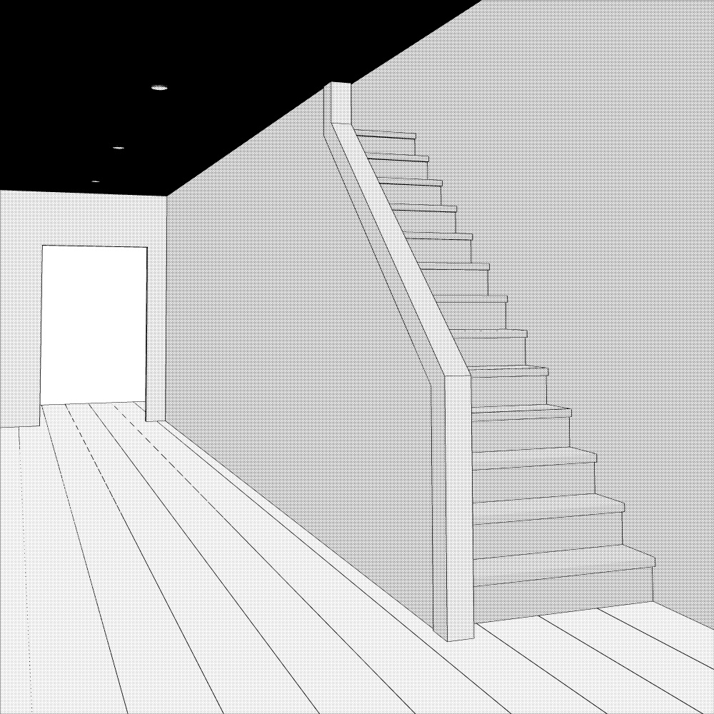 3D戸建ての玄関(CLIPSTUDIOPAINT用)
