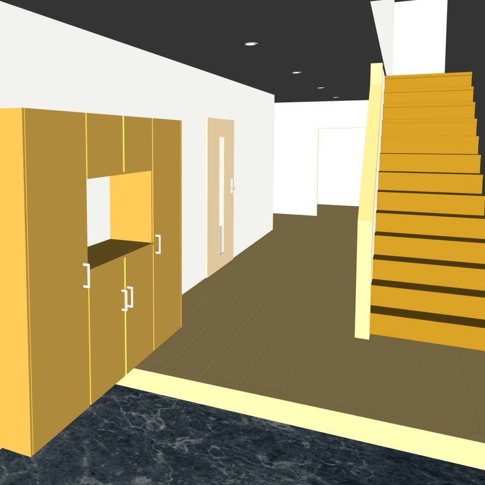 3D戸建ての玄関(CLIPSTUDIOPAINT用)