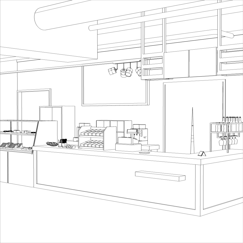 3Dカフェ・喫茶店(CLIPSTUDIOPAINT用)