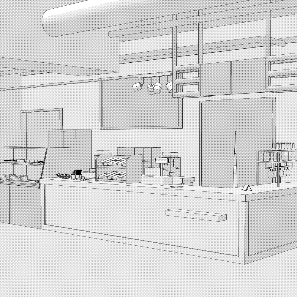 3Dカフェ・喫茶店(CLIPSTUDIOPAINT用)