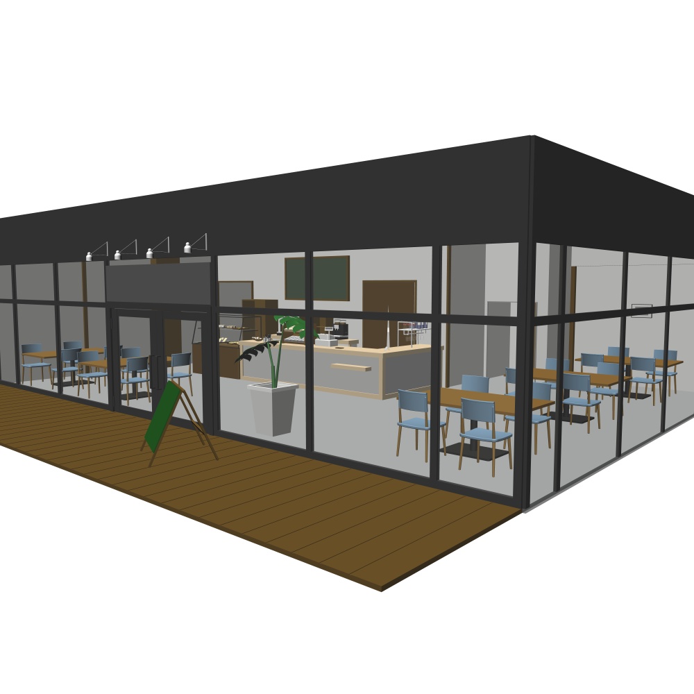 3Dカフェ・喫茶店(CLIPSTUDIOPAINT用)