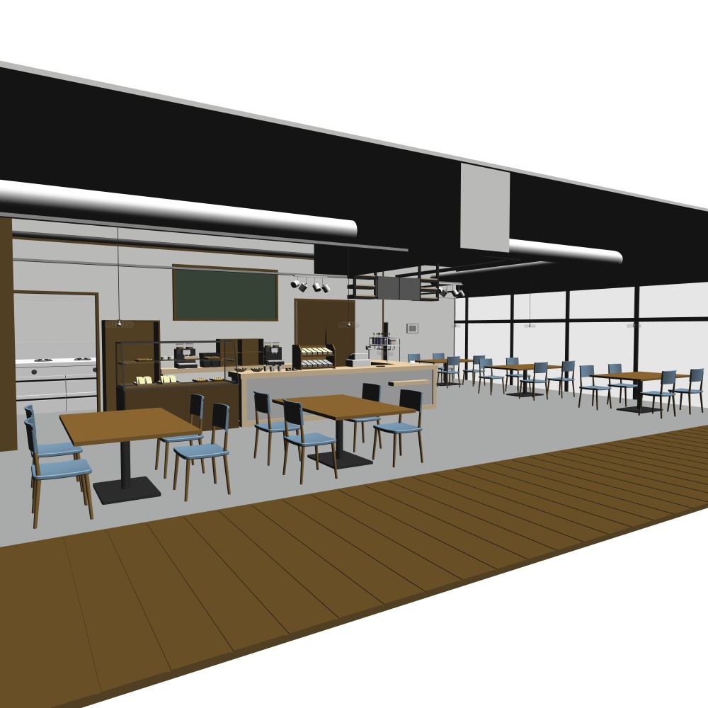 3Dカフェ・喫茶店(CLIPSTUDIOPAINT用)