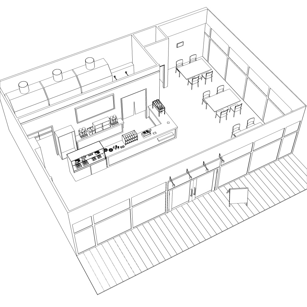 3Dカフェ・喫茶店(CLIPSTUDIOPAINT用)