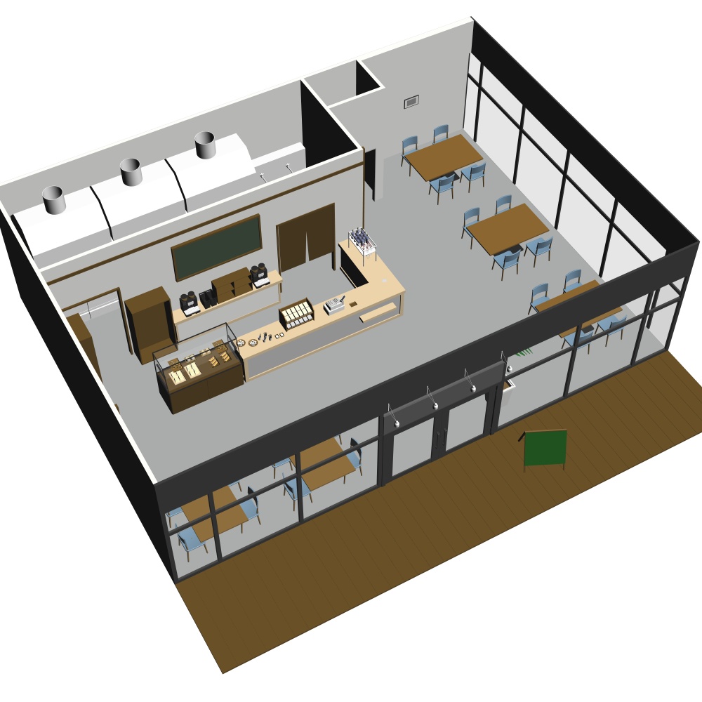 3Dカフェ・喫茶店(CLIPSTUDIOPAINT用)