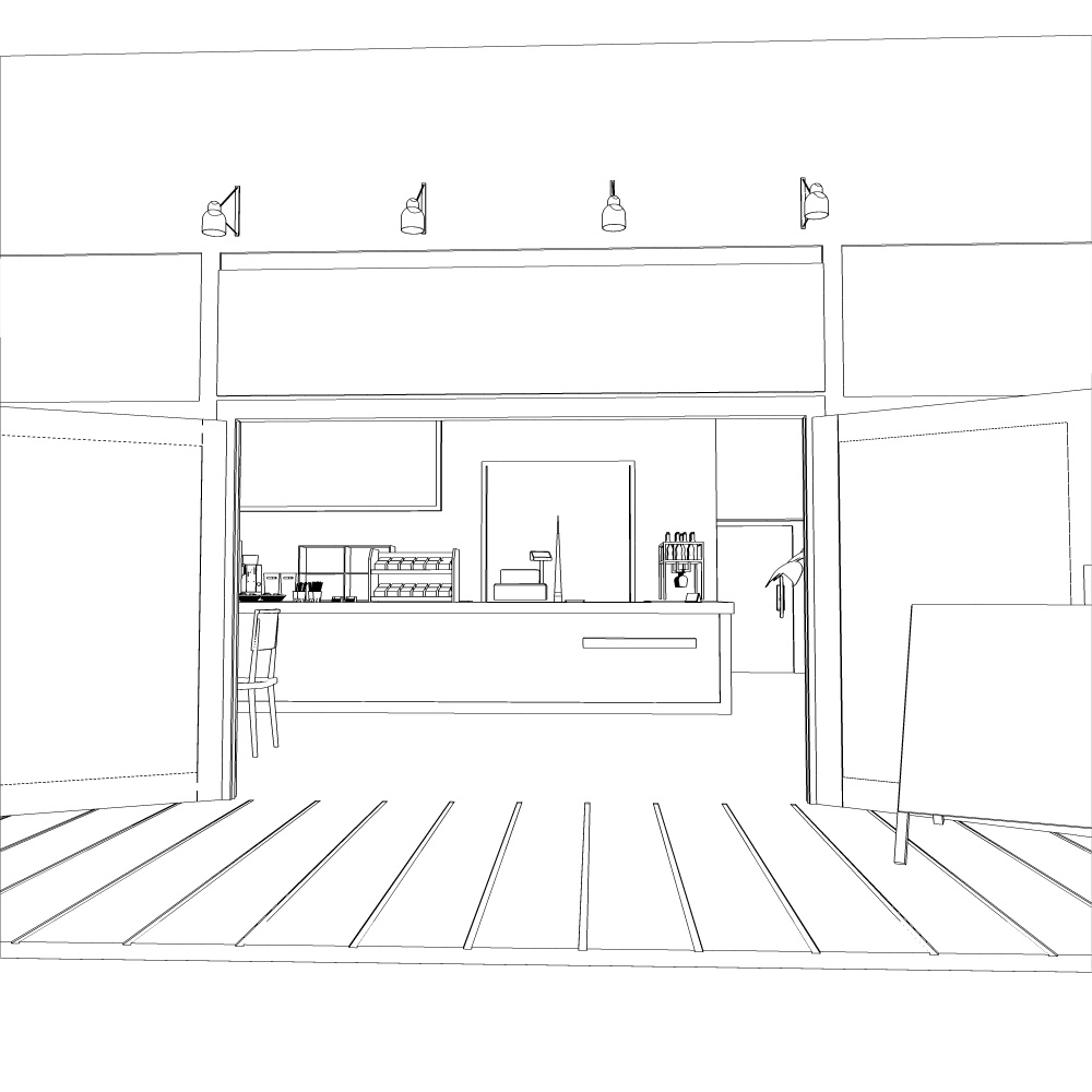 3Dカフェ・喫茶店(CLIPSTUDIOPAINT用)