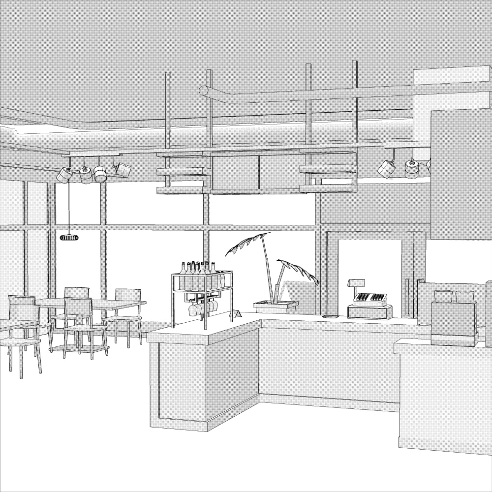 3Dカフェ・喫茶店(CLIPSTUDIOPAINT用)