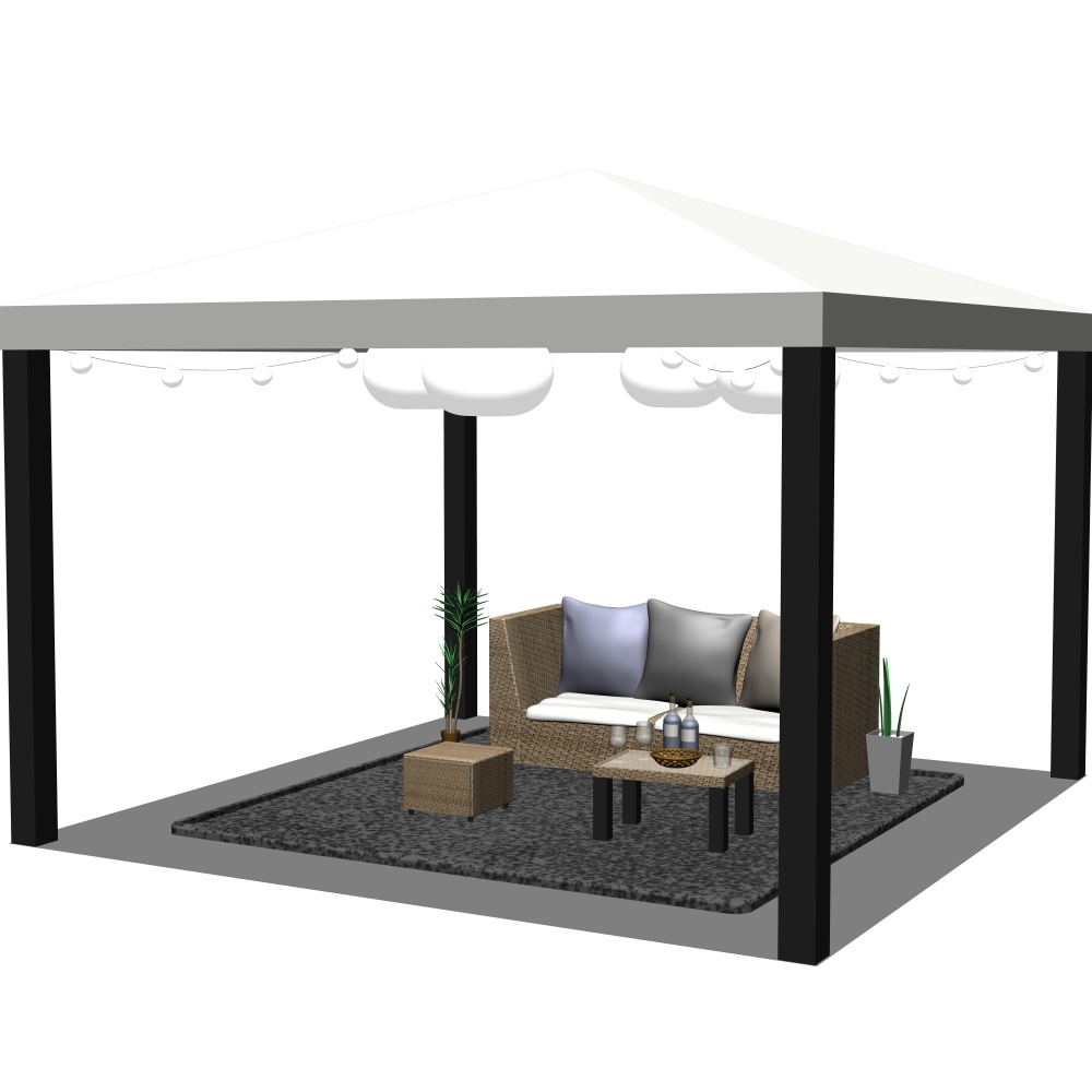 3Dガーデンソファ・テーブル(CLIPSTUDIOPAINT用)