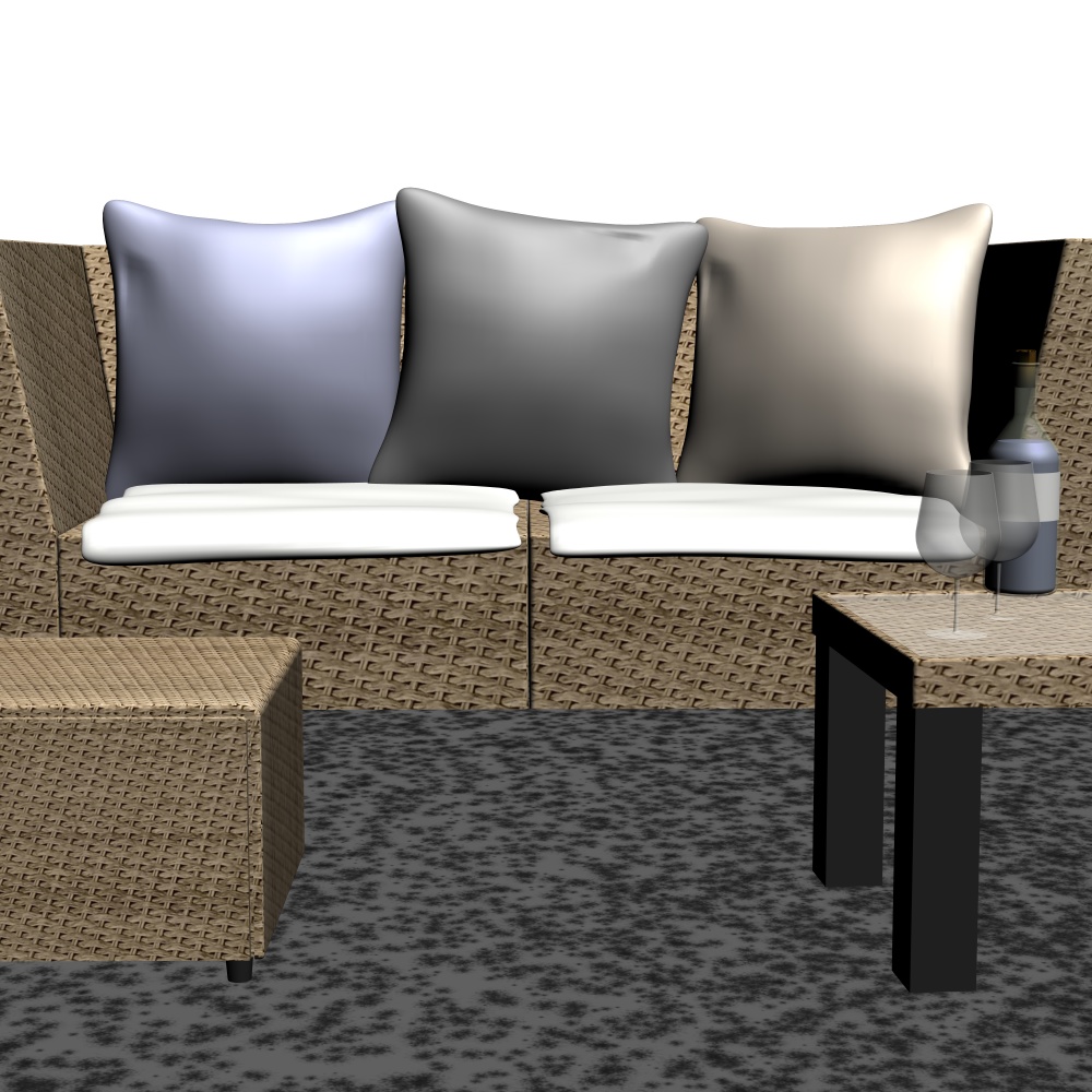 3Dガーデンソファ・テーブル(CLIPSTUDIOPAINT用)