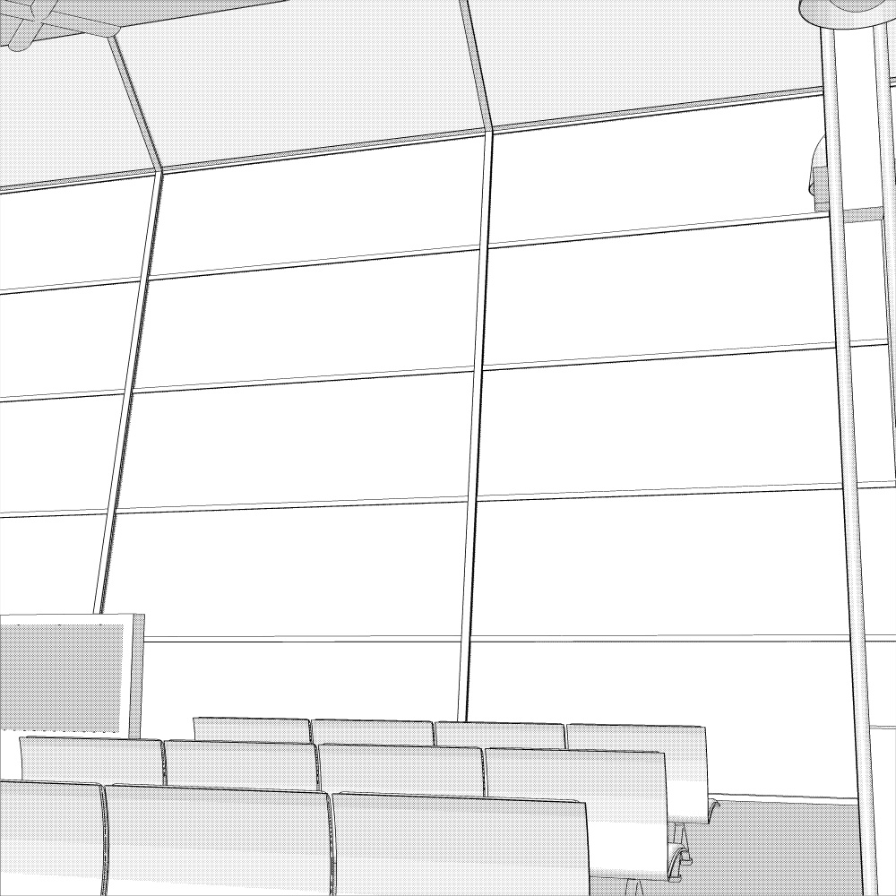 3D空港ロビー(CLIPSTUDIOPAINT用)